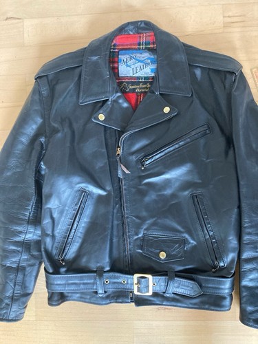 Aero leather motorcycle jacket - leather,